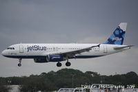 N658JB @ KSRQ - JetBlue Flight 163 (N658JB) Woo-Hoo JetBlue arrives at Sarasota-Bradenton International Airport following a flight from John F Kennedy International Airport - by Donten Photography
