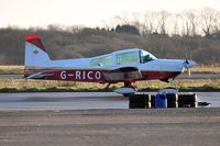 G-RICO @ EGFH - Visiting AA5 Tiger operated by the Delta Lima Flying Group. Previously registered N130U. - by Roger Winser