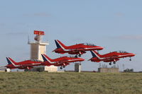 XX325 @ LMML - Red Arrows Hawks taking off to perform in the Malta ~International Airshow 2013. - by Raymond Zammit