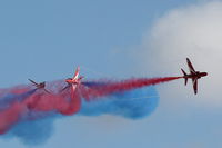 XX323 @ LMML - Red Arrows Hawk performing over Malta 28Sep13. - by Raymond Zammit