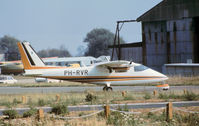 PH-RVR @ STN - Partenavia P-68B visiting Stansted in the Summer of 1976. - by Peter Nicholson