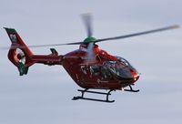 G-WASN @ EGFH - EGFH based Welsh Air ambulance Helimed 57 over the pan responding to a  - by Derek Flewin