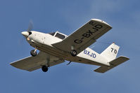 G-BXJD @ EGBR - Piper PA-28-180 Cherokee at The Real Aeroplane Club's Pre-Hibernation Fly-In, Breighton Airfield, October 2013. - by Malcolm Clarke