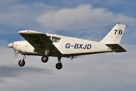 G-BXJD @ EGBR - Piper PA-28-180 Cherokee at The Real Aeroplane Club's Pre-Hibernation Fly-In, Breighton Airfield, October 2013. - by Malcolm Clarke