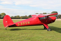 G-BRSW @ EGBR - Luscombe 8A Silvaire at The Real Aeroplane Club's Pre-Hibernation Fly-In, Breighton Airfield, October 2013. - by Malcolm Clarke