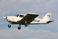 G-BXJD @ EGBR - Piper PA-28-180 Cherokee at The Real Aeroplane Club's Pre-Hibernation Fly-In, Breighton Airfield, October 2013. - by Malcolm Clarke