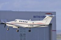 G-BVMA @ EGFF - Resident Beech 200, seen departing runway 30 at EGFF. - by Derek Flewin