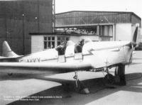 G-AKKY @ EGBB - Pictured at Elmdon 1958. This aircraft could be hired by members of the Midland Aero Club, based at Elmdon and is seen here about to take a member, Lyel Swingler on a local flight. The picture is owned by Lyel and is used with his full permission. - by BobH