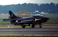 MM6240 @ FAB - Fiat G-91PAN number 11 of the Italian Air Force's Frecce Tricolori flight demonstration team in action at the1972 Farnborough Airshow. - by Peter Nicholson