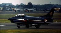 MM6242 @ FAB - Fiat G-91PAN number 4 of the Italian Air Force's Frecce Tricolori flight demonstration team in action at the 1972 Farnborough Airshow. - by Peter Nicholson