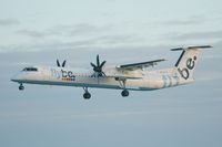 G-JECN @ LFRB - De Havilland Canada DHC-8-402Q Dash 8, Short approach Rwy 25L, Brest-Bretagne Airport (LFRB-BES) - by Yves-Q