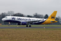 G-OZBY @ LOWL - Monarch Airlines Airbus A320-214 landing in LOWL/LNZ - by Janos Palvoelgyi