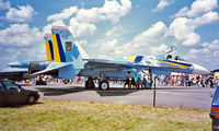48 @ EGVA - Sukhoi Su-27A Flanker [36911014411] (Ukranian Air Force) RAF Fairford~G 19/07/1997 - by Ray Barber