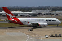 VH-OQK @ YSSY - taxiing to 34L - by Bill Mallinson