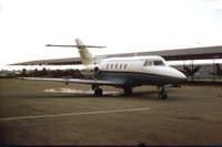 N140C @ KDSM - Coming out of Elliott Flying Service starting a trip.
Ray Grimes, Dick Stone flying. - by Mark Martin