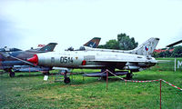 0514 @ LKKU - Mikoyan-Gurevich MiG-21F-13 Fishbed [600514] (Czechoslovak Air Force) Kunovice~OK 20/06/1996 - by Ray Barber