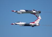 91-0392 - Thunderbirds over Daytona Beach - by Florida Metal