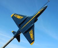148490 - Blue Angels A-4L in front of rest area on I-10 in Northwest Florida - by Florida Metal