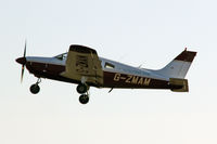 G-ZMAM @ EGFH - Visiting Cherokee Archer II seen departing runway 10 at EGFH en-route to Elstree. - by Derek Flewin