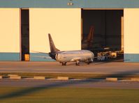 G-CIBE @ TPA - Blue Panorama 737-400 - by Florida Metal