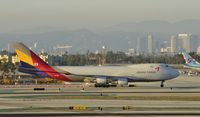 HL7419 @ KLAX - Taxiing to parking at LAX - by Todd Royer