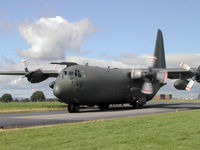 XV214 @ CAX - Hercules C.3, callsign Ascot 617, of the Lyneham Transport Wing as seen at Carlisle in September 2004. - by Peter Nicholson