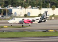 N351AG @ TPA - Silver Saab 340 - by Florida Metal