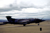 XW540 @ EGQS - Buccaneer S.2B of 12 Squadron awaiting clearance to join the active runway at RAF Lossiemouth in the Summer of 1982. - by Peter Nicholson