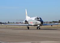 N607CF @ KSJC - The local Sabreliner taxing out for a departure for BUR.