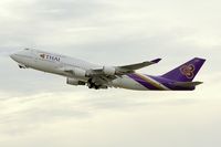 HS-TGZ @ YSSY - Boeing 747-4D7, c/n: 28706 of Thai at Sydney - by Terry Fletcher