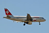 HB-IPS @ EGLL - Airbus A319-112 [0734] (Swiss International Air Lines) Home~G 23/07/2012. On approach 27L. - by Ray Barber