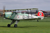 G-BJAL @ EGBR - CASA 1-131E Jungmann at The Real Aeroplane Club's Early Bird Fly-In, Breighton Airfield, April 2014. - by Malcolm Clarke