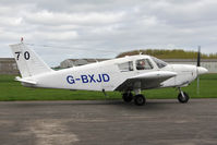 G-BXJD @ EGBR - Piper PA-28-180 Cherokee at The Real Aeroplane Club's Early Bird Fly-In, Breighton Airfield, April 2014. - by Malcolm Clarke