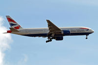 G-VIIE @ EGLL - Boeing 777-236ER [27487] (British Airways) Home~G 14/08/2012. On approach 27L. - by Ray Barber