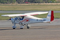 G-CEHG @ EGFH - Resident Ikarus taxxing at EGFH following a local flight. - by Derek Flewin