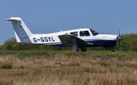 G-GSYL @ EGFH - Visiting Turbo Arrow IV. - by Roger Winser