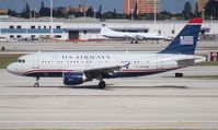 N713UW @ MIA - US Airways A319 - by Florida Metal