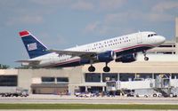 N716UW @ PBI - US Airways A319 - by Florida Metal
