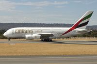 A6-EDP @ YPPH - The visit of Emirates '2011 Airbus A380-861, c/n: 077
on a medical emergency was the 1st visit of an A380 to Perth International - by Terry Fletcher