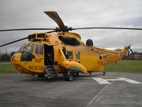XZ591 - Sea King HAR.3 of 202 Squadron at RAF Boulmer on a visit to the Cumberland Infirmary, Carlisle in February 2006. - by Peter Nicholson