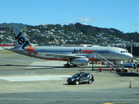 VH-VGV @ NZWN - Jetstar Airways. A320-232. VH-VGV cn 4229. Wellington - International (WLG NZWN). Image © Brian McBride. 10 March 2014 - by Brian McBride