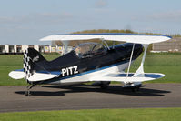 G-PITZ @ EGBR - Pitts S-2A at The Real Aeroplane Club's Early Bird Fly-In, Breighton Airfield, April 2014. - by Malcolm Clarke