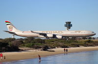 A6-EHE @ YSSY - Etihad Airways. A340-642X. A6-EHE cn 829. Sydney - Kingsford Smith International (Mascot) (SYD YSSY). Image © Brian McBride. 11 August 2013 - by Brian McBride