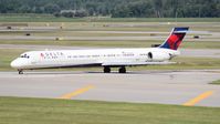 N916DN @ DTW - Delta MD-90 - by Florida Metal