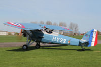G-MOSA @ EGBR - Morane-Saulnier MS.317 at The Real Aeroplane Club's Early Bird Fly-In, Breighton Airfield, April 2014. - by Malcolm Clarke