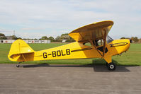 G-BOLB @ EGBR - Taylorcraft BC-12-65 at The Real Aeroplane Club's Pre-Hibernation Fly-In, Breighton Airfield, October 2013. - by Malcolm Clarke