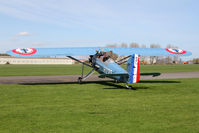 G-MOSA @ EGBR - Morane-Saulnier MS.317 at The Real Aeroplane Club's Early Bird Fly-In, Breighton Airfield, April 2014. - by Malcolm Clarke