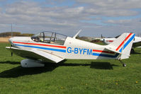 G-BYFM @ EGBR - Jodel DR-1050-M1 at The Real Aeroplane Company's Early Bird Fly-In, Breighton Airfield, April 2014. - by Malcolm Clarke