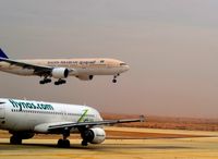HZ-AKL @ OERK - Landing In Riyadh Airport , Runway 15L