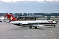 HB-ISU @ LSGG - McDonnell Douglas DC-9-51 [47663] (Swissair) Geneva~HB 05/06/1982. Taken from a slide. - by Ray Barber